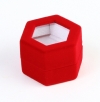 Hexagonal ring box with window